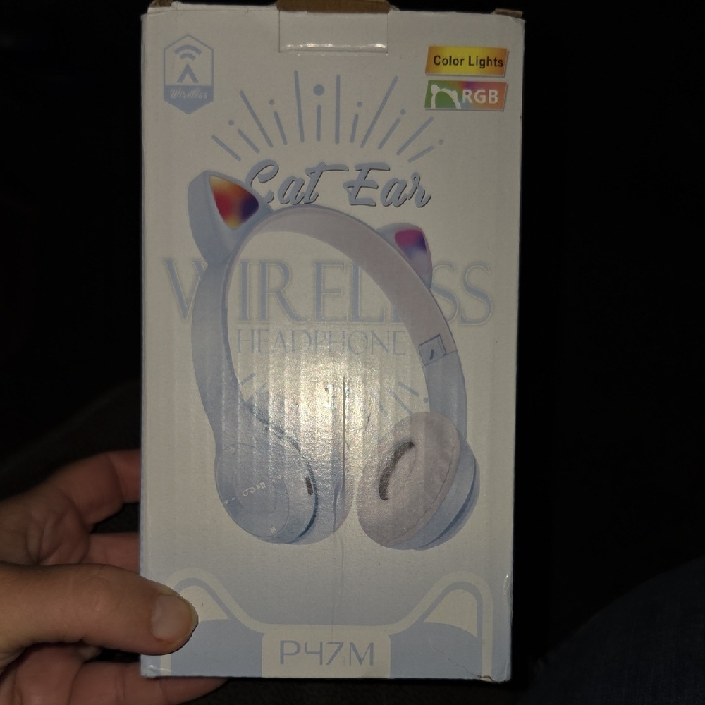 Cat Ear Wireless Headphones with RGB Lights